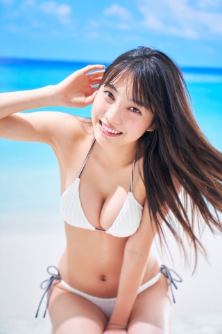 Rumika Fukuda ”16 pieces Best High School Girl Vol2 White Swimsuit Green Bikini 009