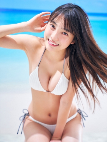 Rumika Fukuda ”16 pieces Best High School Girl Vol2 White Swimsuit Green Bikini 011