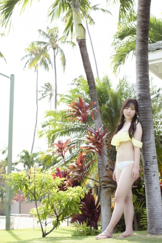 In a tropical country Morning Musumes swimsuit gravure008