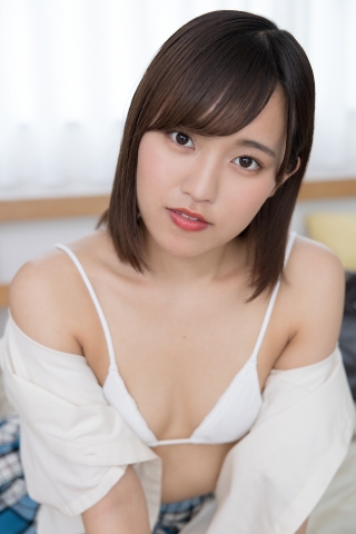 Anju Kouzuki Uniform White Swimsuit String Bikini Undressing037