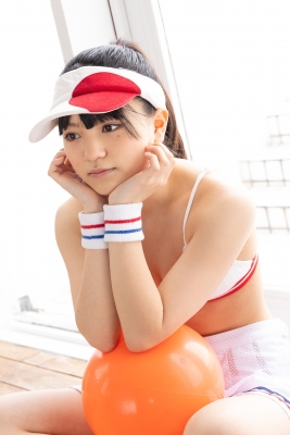 Hinako Tamaki White Swimsuit Tennis Girl025
