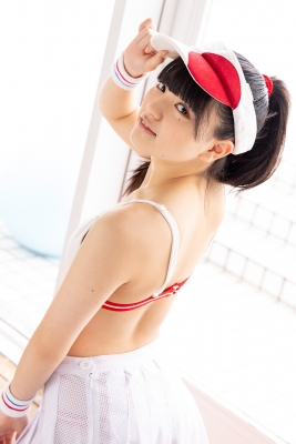 Hinako Tamaki White Swimsuit Tennis Girl043