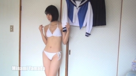 Minami Yamada White Swimsuit Baseball White Bikini032