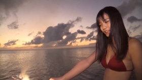 Nanami Sakira Fireworks in bikini on a red day at the beach005