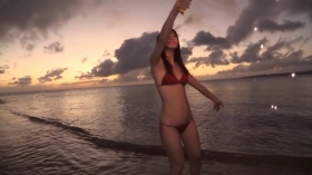 Nanami Sakira Fireworks in bikini on a red day at the beach008