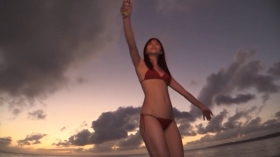 Nanami Sakira Fireworks in bikini on a red day at the beach010