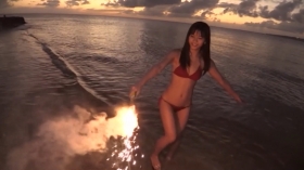 Nanami Sakira Fireworks in bikini on a red day at the beach013