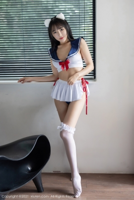 Sailor Suit Bikini High School Girl with Cat Ears007
