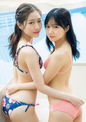 Aika Inaba and Yasumi Tanimoto frolicking in yukata and swimsuits005