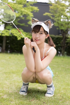 Katsuki Anju Swimsuit gravure Tennis girl011