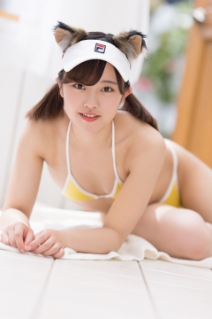 Katsuki Anju Swimsuit gravure Tennis girl045