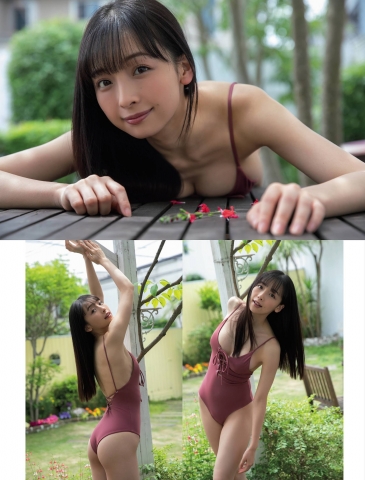 Asuka Hanamura only wears onepiece swimsuits because they look the best in the world003
