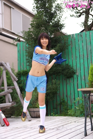 Miu Nakamura Baseball girl pink swimsuit bikini gravure007