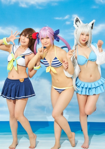 Hololive cosplay swimsuit bikini gravure Enako Iori Moe Kokoro Shinozaki Ayaki Miyamoto Maatsu026