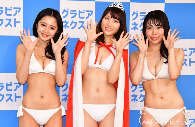 Gravure Next 2021 Press Conference White Swimsuit Bikini Lemon Graduates Hina Shimizu Yuki012