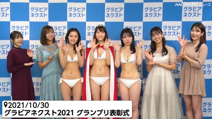 Gravure Next 2021 Press Conference White Swimsuit Bikini Lemon Graduates Hina Shimizu Yuki013