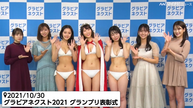 Gravure Next 2021 Press Conference White Swimsuit Bikini Lemon Graduates Hina Shimizu Yuki017