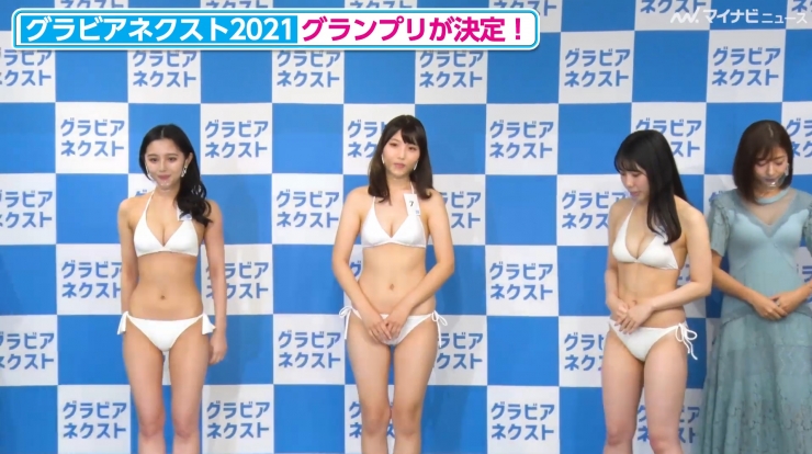 Gravure Next 2021 Press Conference White Swimsuit Bikini Lemon Graduates Hina Shimizu Yuki029