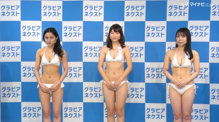 Gravure Next 2021 Press Conference White Swimsuit Bikini Lemon Graduates Hina Shimizu Yuki044
