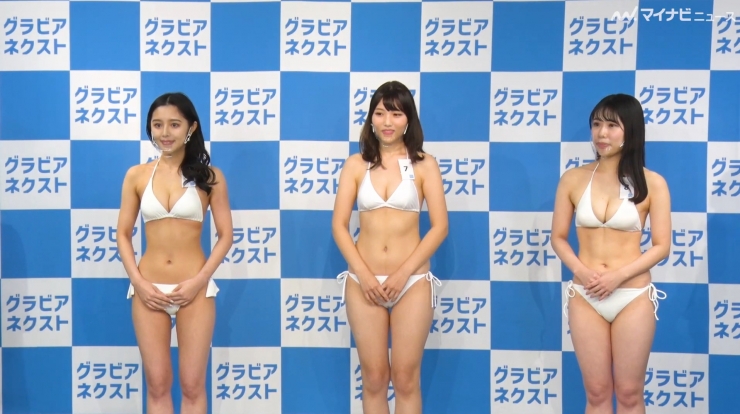 Gravure Next 2021 Press Conference White Swimsuit Bikini Lemon Graduates Hina Shimizu Yuki045