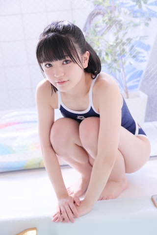 Hinako Tamaki Swimming Race Swimsuit Bathroom Shower Water Gun Beautiful Girl Arena036