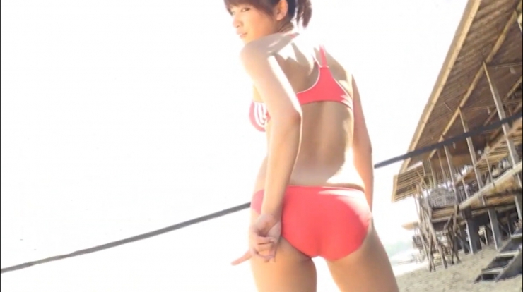 Ikumi Hisamatsu Beach volleyball in pink bikini045