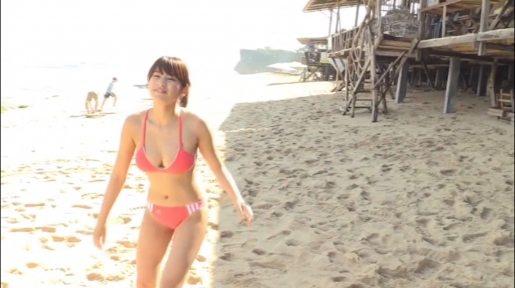 Ikumi Hisamatsu Beach volleyball in pink bikini064