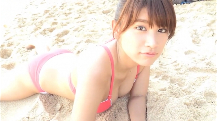 Ikumi Hisamatsu Beach volleyball in pink bikini095