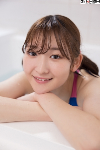 Asami Kondo Swimming Race Swimsuit Blue Blue Shower Bathroom Bathing Arena024