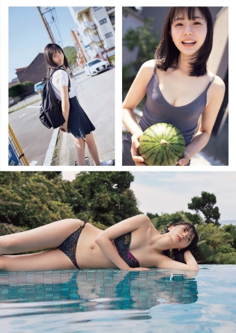 STU48 Yumiko Takino Blue sea swimsuit gravure001