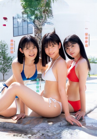 Yumeha Yamazaki Shiori Nishida Swimsuit Bikini Home Pool004