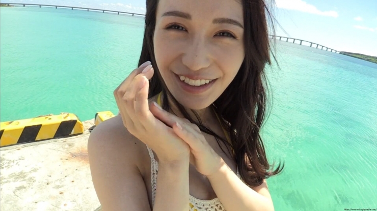 Aima Ito Yellow Bikini Beach027