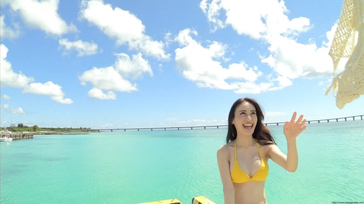 Aima Ito Yellow Bikini Beach033
