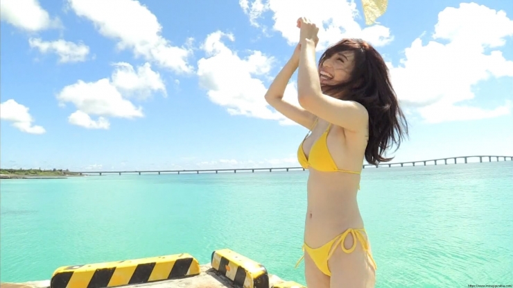 Aima Ito Yellow Bikini Beach045