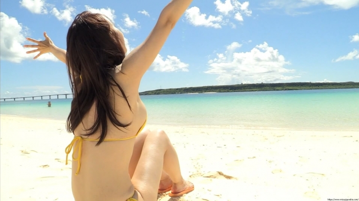 Aima Ito Yellow Bikini Beach113
