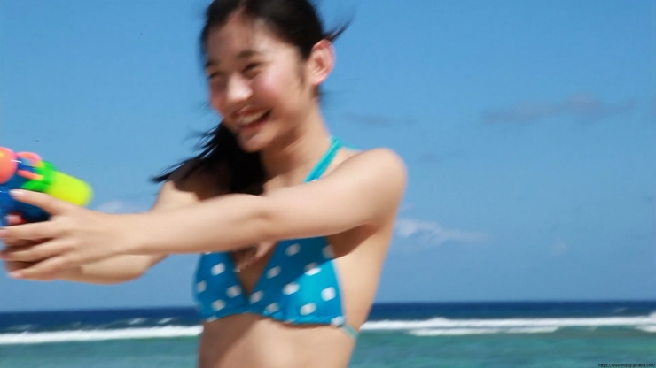 Risako Ito Water gun in swimsuit Polka dot bikini12