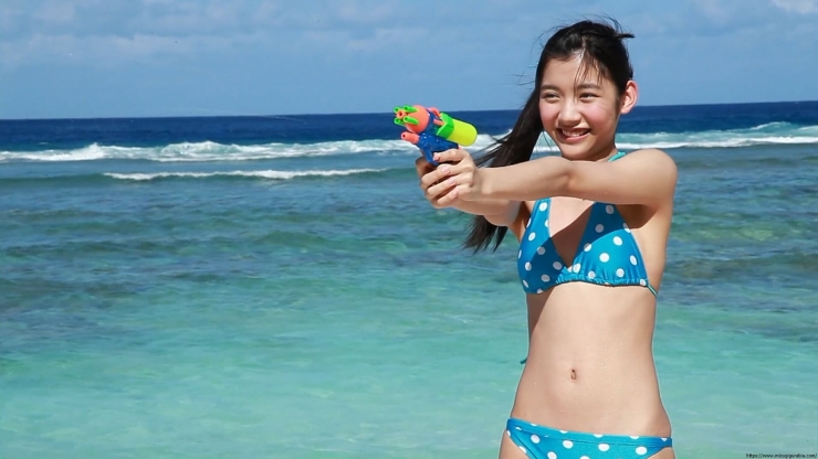 Risako Ito Water gun in swimsuit Polka dot bikini37