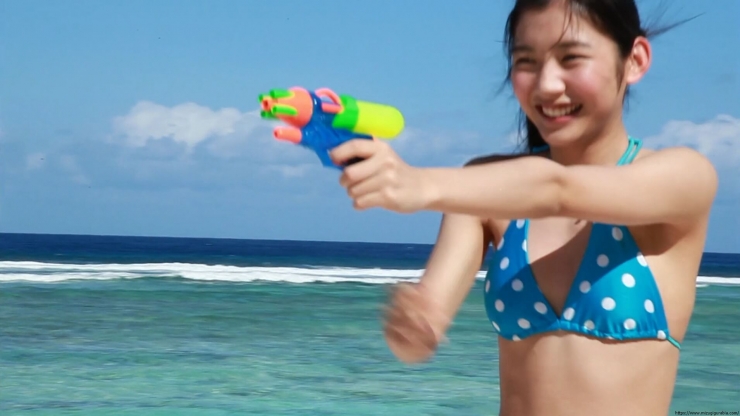 Risako Ito Water gun in swimsuit Polka dot bikini34