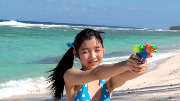 Risako Ito Water gun in swimsuit Polka dot bikini38