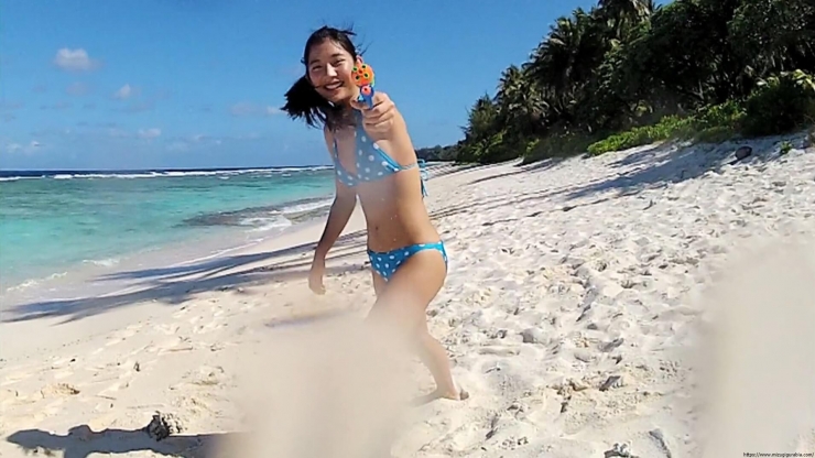 Risako Ito Water gun in swimsuit Polka dot bikini66