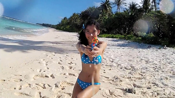 Risako Ito Water gun in swimsuit Polka dot bikini71