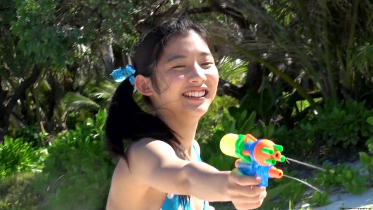 Risako Ito Water gun in swimsuit Polka dot bikini78