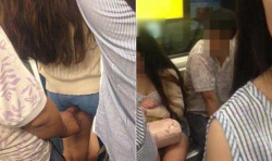 【チカン】卑劣な行為 電車の中でチカンされる美女たち