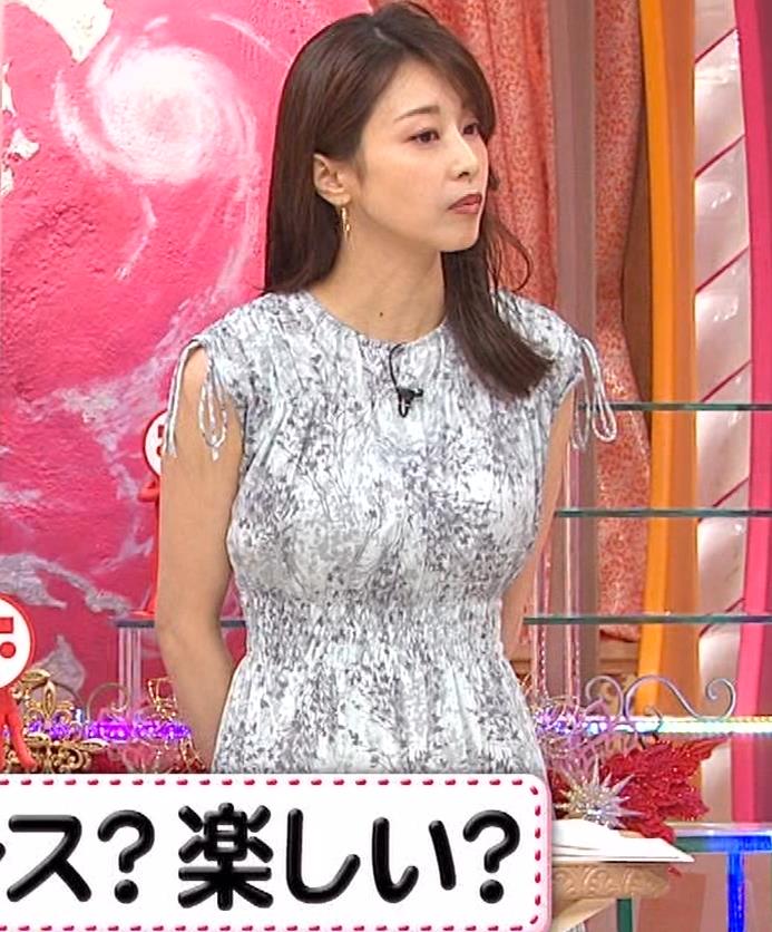 加藤綾子　胸の大きさがちょっと強調されたワンピースキャプ・エロ画像１６