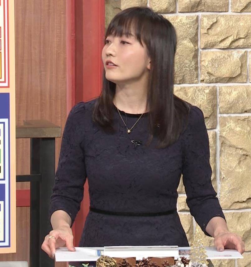 島本真衣アナ　巨乳×タイトめなワンピースキャプ・エロ画像２