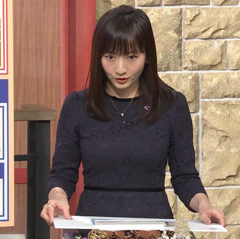 島本真衣アナ　巨乳×タイトめなワンピースキャプ・エロ画像３
